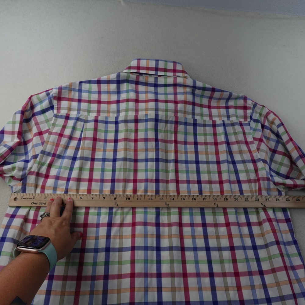 Paul & Shark Yachting Shirt Mens 44 Soft Touch Plaid Button Down Long Sleeve - Picture 10 of 13